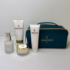 NEW BORGHESE SKINCARE TRAVEL GIFT SET with cosmetics bag